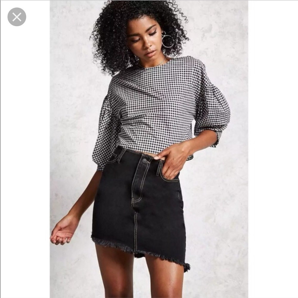 Asymmetrical Denim Skirt